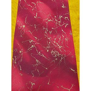 1940s 1950s VINTAGE TIE ~ WILSON BROS. AIRBRUSH / HANDPAINTED w/ GOLD DRIP ~ 50"
